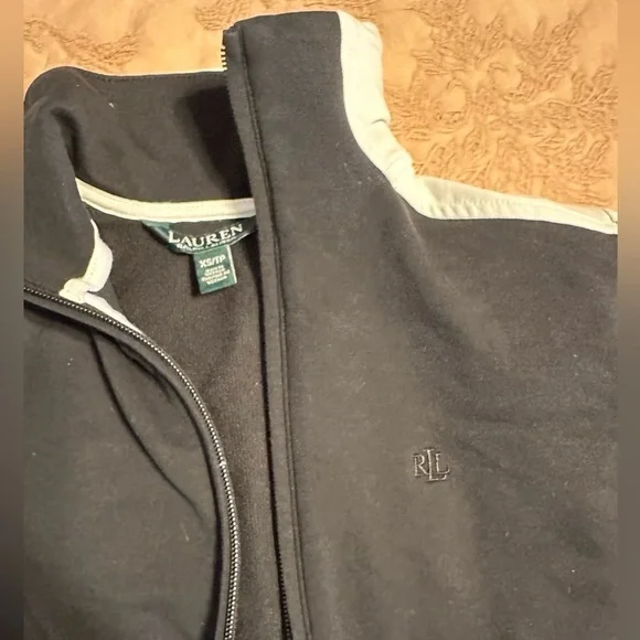 Ralph Lauren matching black and white tank, sweatpants, and jacket workout set - Picture 8 of 8